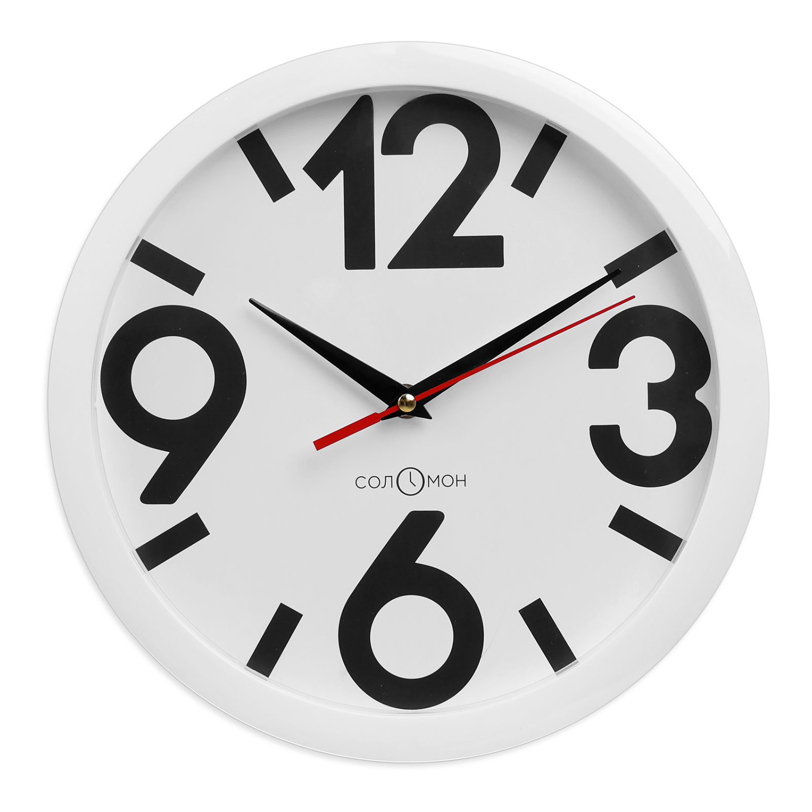 2436369 Часы настенные Классика, белый d-28 см