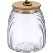 Банка стеклянная с бамбуковой крышкой, 950 мл Linea LANTERN