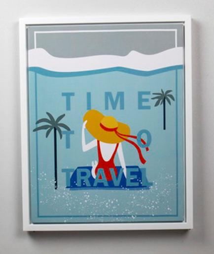 196284 Постер Девушка на пляже 40х50х2.5см