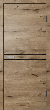 Полотно дверное ПВХ 700 дуб пацифик (LF03) черный пластик