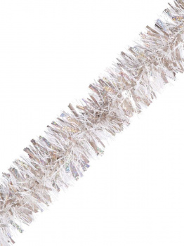 Мишура новогодняя Матовое серебро из Полиэтилена  200x10см 