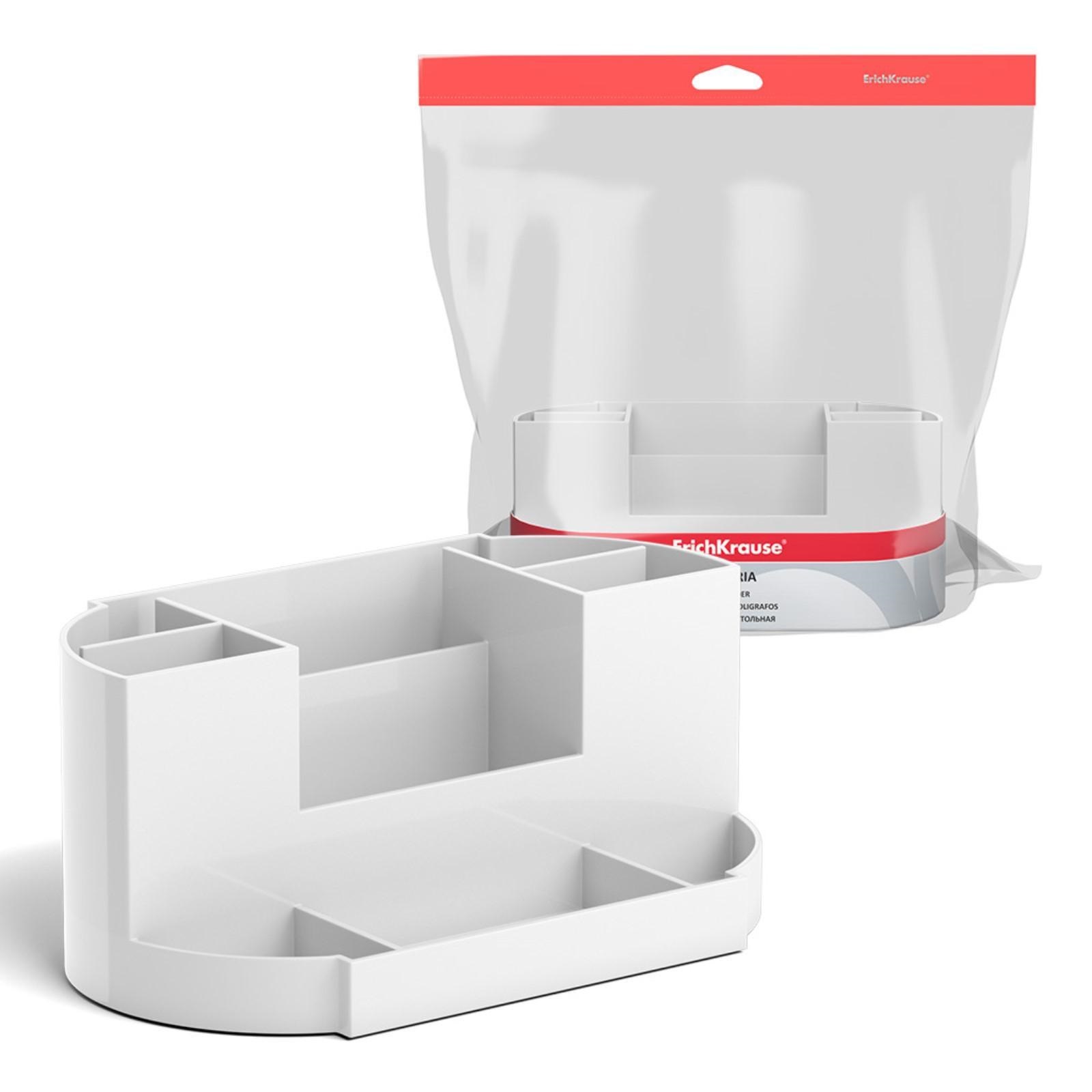 5866282 Настольная подставка-органайзер ErichKrause Victoria, без наполн, белая 51480
