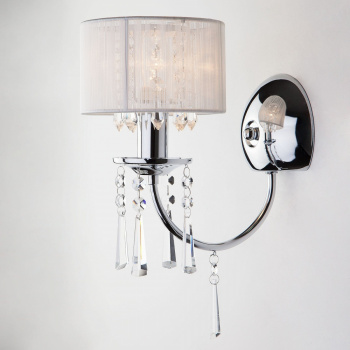 Светильник Бра Хрусталь - 3201/1 хром/белый****