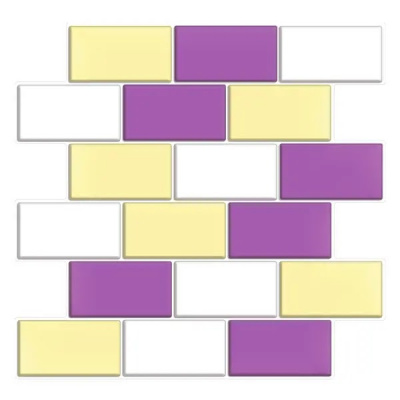 LT42-14046 Наклейка декоративная 3D мозаика Лотос 25х25 см 4 шт