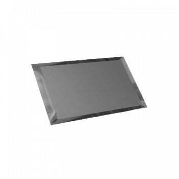 Плитка прямоугольная зеркальная серебряная с фацетом 10мм - 480х120 мм