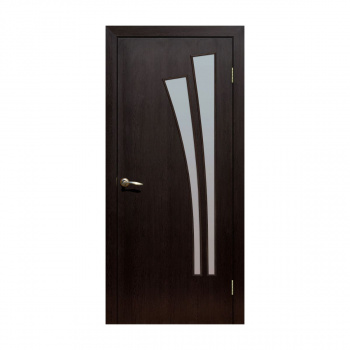 Полотно дверное остекленное  МИКРОФЛЕКС Лагуна 600 венге 3D	
