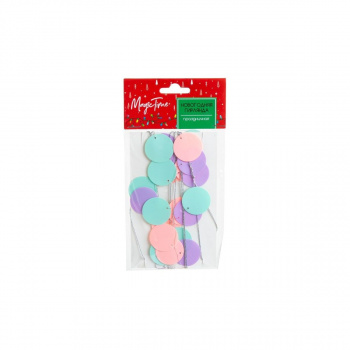 Гирлянда новогодняя Нежные кружочки из ПВХ в форме кружочков / 200x3x3см