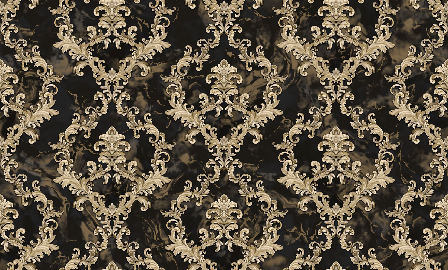 8689-29 Обои флизелиновые Bohemia мотив чёрный-золото 1,06х10,05м