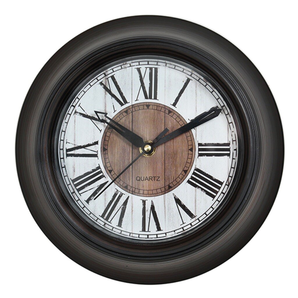 001367 Часы настенные пластиковые 23.2x23.2x5.4 корпус черный