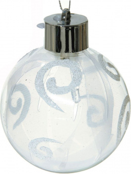 шар стекло свет d-8 см завитки    