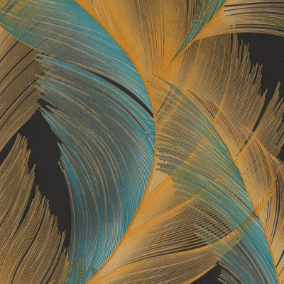 7216-22 Обои флизелиновые Phoenix, мотив коричневый-бирюзовый 1,06x10,05м