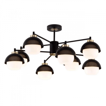 Светильник потолочный Nocciola Лофт черный Е27*8*60W 