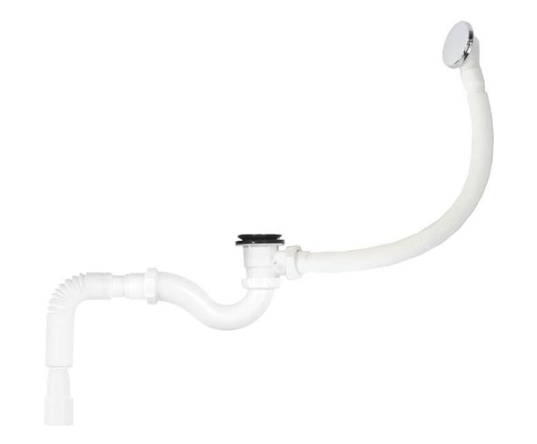 Сифон для ванны Aquant 1 1/2"х40 перел автомат утапл грибок метал с т/г 40х40/50
