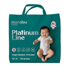 Позгузники-трусики Marabu Platinum Line XL (12+кг) 34 шт