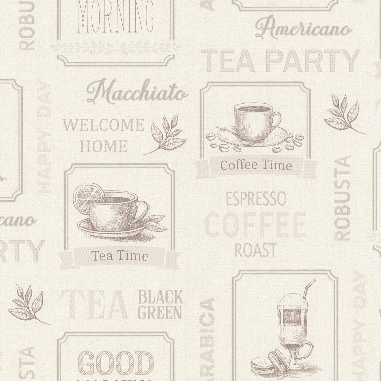 72107-24 Обои флизелиновые Barista, мотив бежевый 1,06х10,05 м.