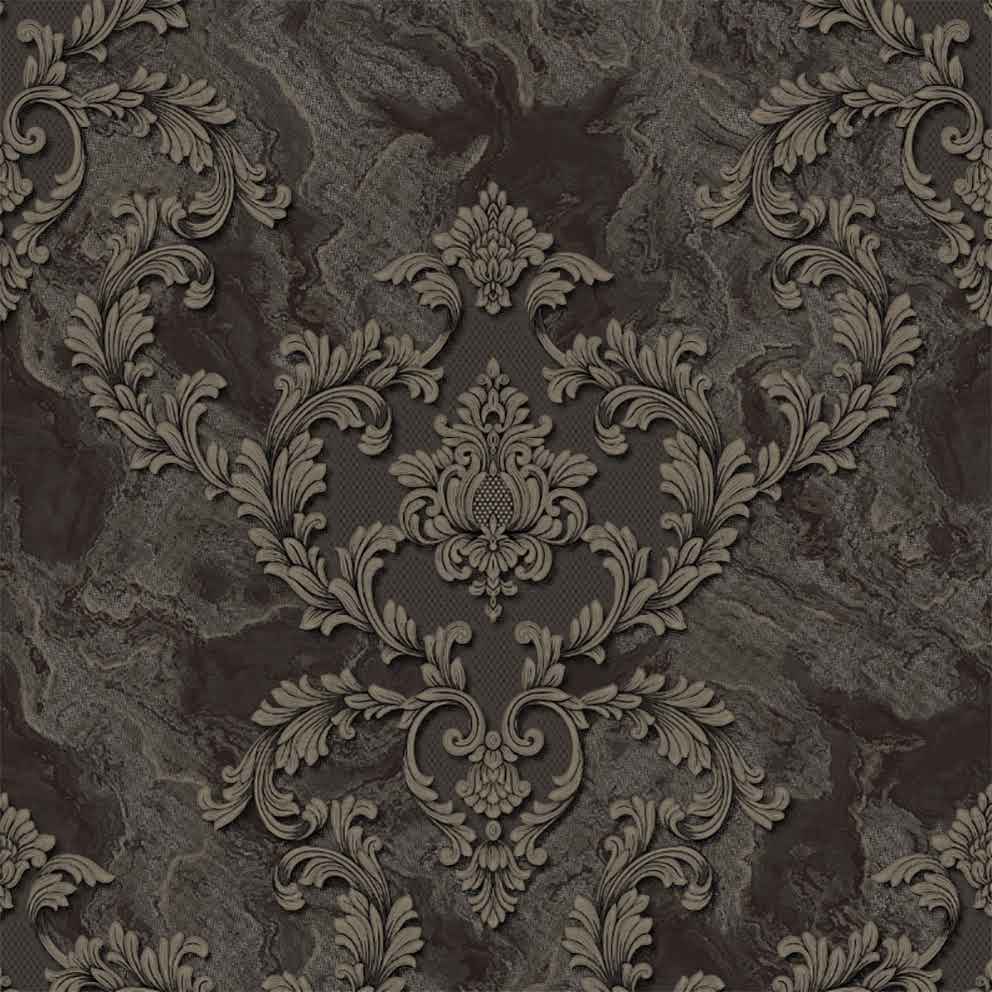 92419 Обои флизелиновые Жаклин, мотив темно-коричневый 1,06х10м