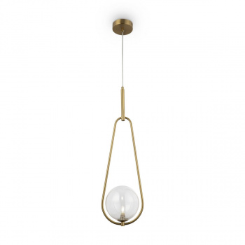 Светильник подвесной "Freya Bumble" латунь/прозрачный  1xG9x35 Вт (1.9 м2)