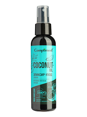 Эликсир-уход д/волос Compliment Rich Hair Интенсивное укрепление и питание COCONUT OIL 125мл не марк