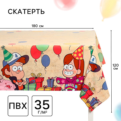 Скатерть 120х180 см, 35 мкр, Гравити Фолз