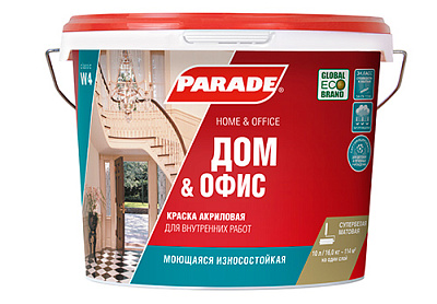 Краска акрил. PARADE W4 Дом & Офис база С, 2,5л