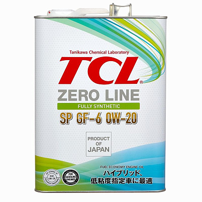 Масло моторное 0w20 TCL Zero Line, API SP, ILSAC GF-6A Синтетическое 4л