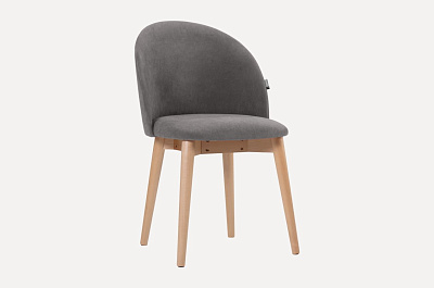 Стул Марти-2 49х53х82см Velvet Grey цвет: серый опоры: натуральный