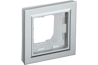 Brite алюминий Рамка 1-местная IP44 с перегородкой IEK