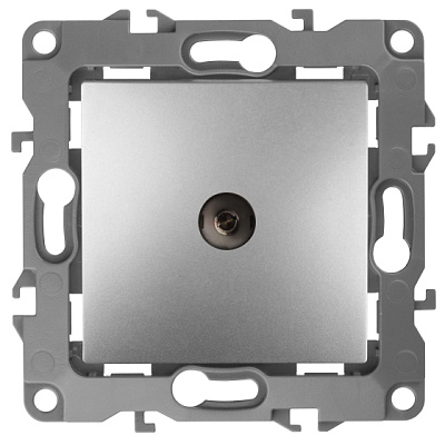 Эра12 алюминий Розетка TV 1м 12-3101-03 ЭРА