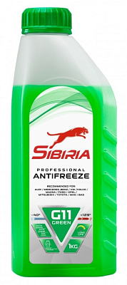 Антифриз зеленый SIBIRIA G11 -40 1кг