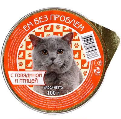 Ем без проблем лам д/кош Говядина/Птица 100г