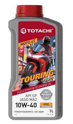 Масло моторное TOTACHI Moto 4T Touring Fully Synthetic 10W-40 API SP, JASO MA2 1л