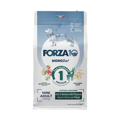 Корм FORZA Сухой д/собак гипоаллергенный из оленины и картофеля МИНИ 1,5 кг