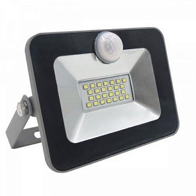 Прожектор светодиодный с датчиком  30Вт 2550Лм IP65 4200К 190x135x28 FL - LED Light-PAD SENSOR Grey