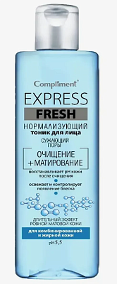 Тоник д/лица Compliment Express Fresh нормализующий сужающий поры /250
