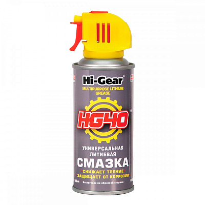 Смазка универсальная литиевая, аэрозоль Hi Gear HG40 142г
