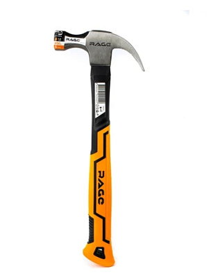 Молоток-гвоздодер 450гр VIRA RAGE, CS45, фиберглас. ручка