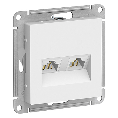 AtlasDesign белый Розетка RJ45 СП 2м кат.5E механизм SchE