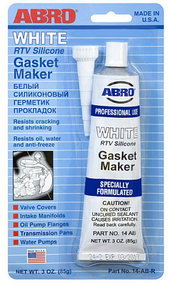 Герметик прокладок "АBRO" (белый) 85г