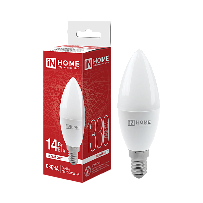 Лампа светодиодная LED-СВЕЧА-VC 14Вт 230В E14 4000K 1330Лм IN HOME