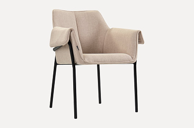Стул Дик-1 73х63х82см Textile Beige цвет: бежевый, опоры: черный