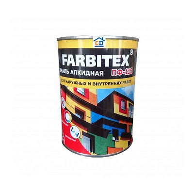Эмаль ПФ-115 FARBITEX терракотовый, 0,8кг