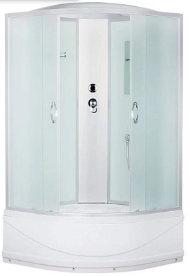 Кабина душевая ER3509TP-C3-RUS 900*900*2150, профиль хром, мат. стекла 4 мм, высокий поддон 420мм