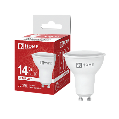 Лампа светодиодная LED-JCDRC-VC 14Вт 230В GU10 4000K 1260Лм IN HOME