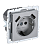 BR-R14-16-U21-D31-K47 Brite алюминий Розетка СП 1м+2USB с заземлением шторки 16А IEK