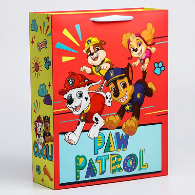 Пакет ламинат вертикальный "Paw Patrol", 31х40х11 см, Щенячий патруль   