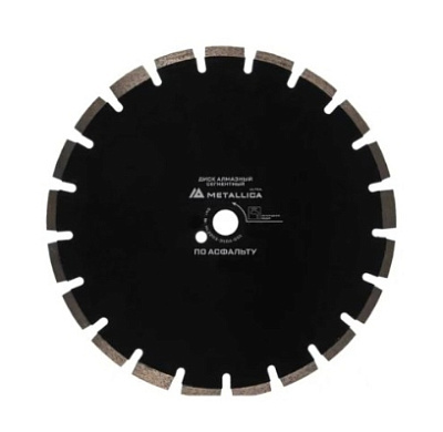 Диск алмазный сегментный METALLICA Ultra 300x25,4 мм, H=10 мм по асфальту 100 м/с. В кор.