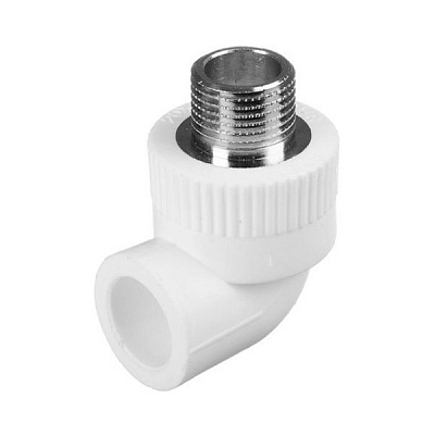 Угольник комбинированный 25х1/2", наружняя резьба, TIM
