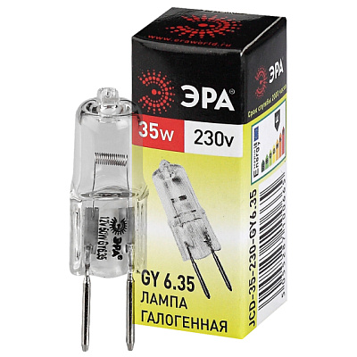 Лампа галогенная ЭРА GY6.35-JC-35W-230V GY6.35 35Вт