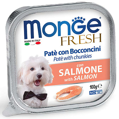 Корм Monge Dog Fresh для собак с лососем консервы 100 г