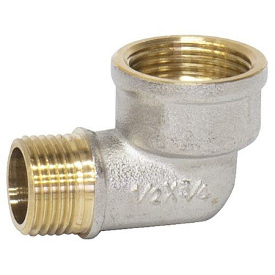 Уголок 1/2", внутренняя-наружная резьба, AQUALINK